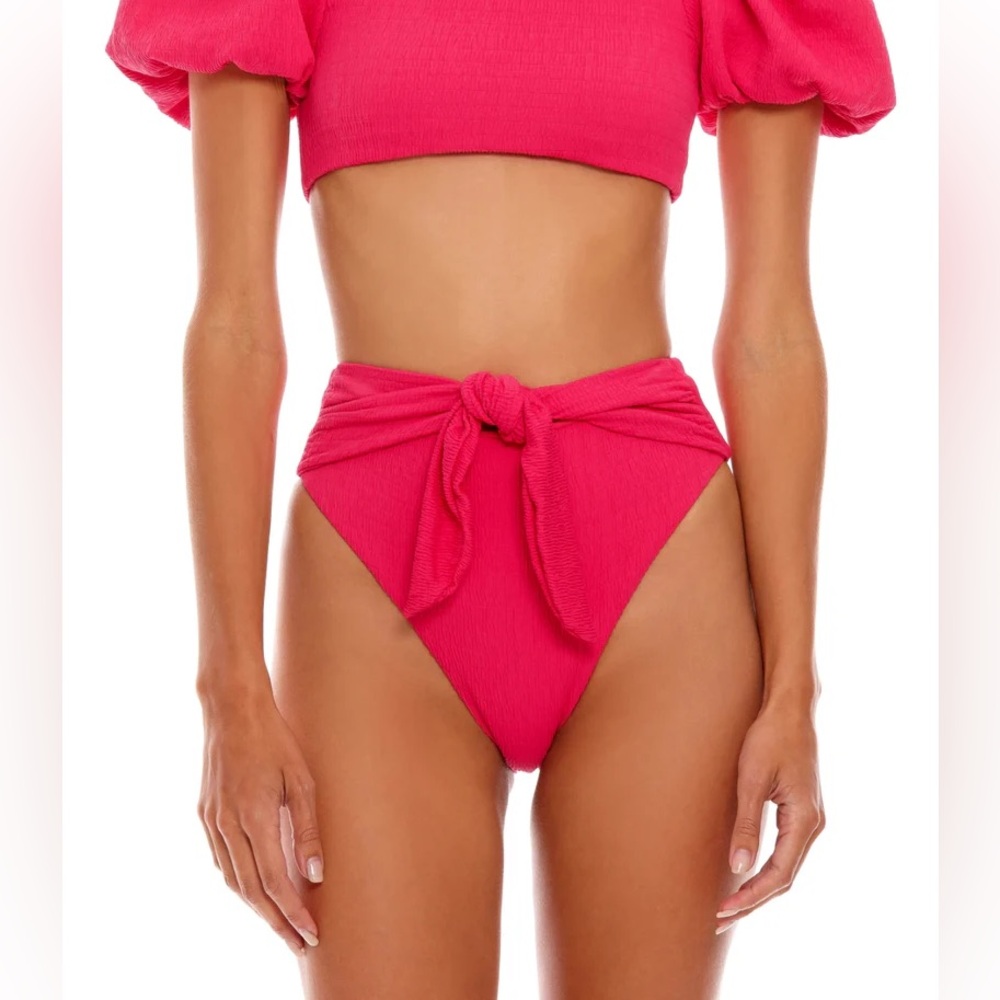 NWT Agua Bendita Isabella Bright Rose Bikini bottom.